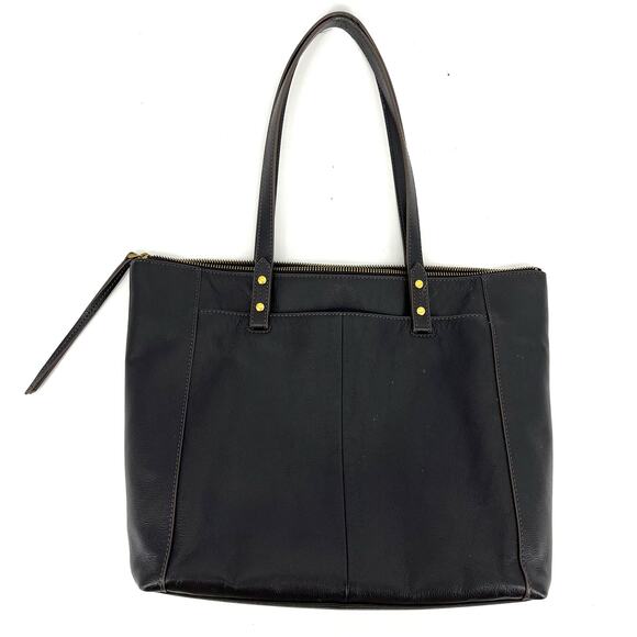 Fossil  large black leather rectangular shoulder bag‎ - Picture 2 of 8